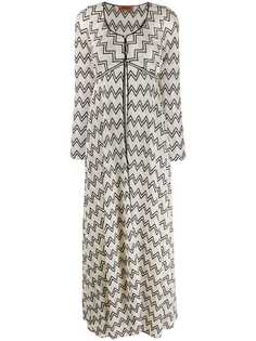 Missoni длинный кардиган с узором зигзаг