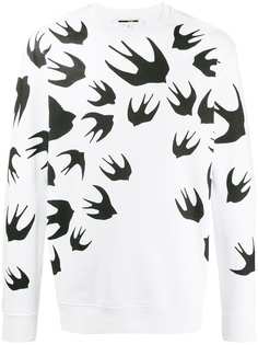 McQ Alexander McQueen swallow print jumper
