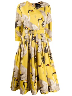 Samantha Sung bird print flared dress