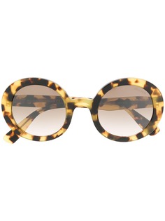 Miu Miu Eyewear массивные солнцезащитные очки с эффектом черепашьего панциря