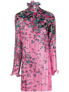 Givenchy pleated asymmetric print dress