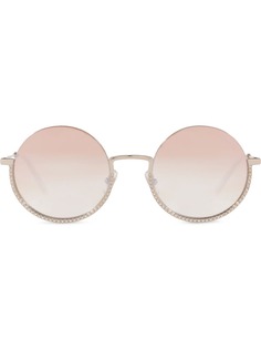 Miu Miu Eyewear декорированные солнцезащитные очки в круглой оправе
