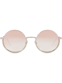 Miu Miu Eyewear декорированные солнцезащитные очки в круглой оправе