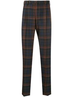 Pt01 checked straight-leg trousers