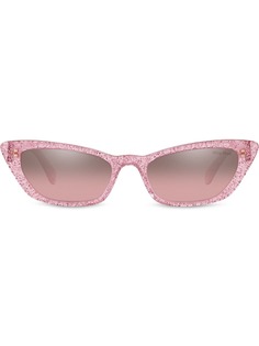 Miu Miu Eyewear glitter logo sunglasses