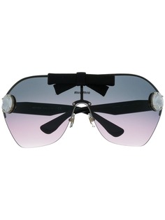Miu Miu Eyewear солнцезащитные очки с кристаллами