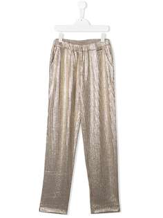 Twin-Set TEEN Metallic plisse trousers