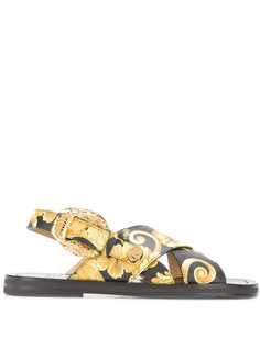 Versace сандалии с принтом барокко