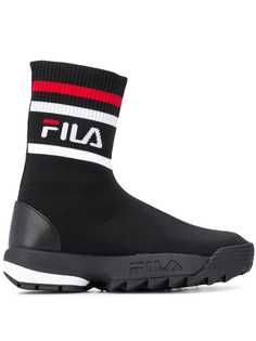 Fila кроссовки-носки с логотипом