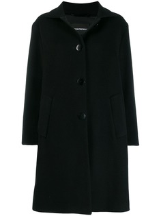 Emporio Armani однобортное пальто Cappotto