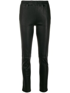 Arma leather skinny cropped trousers