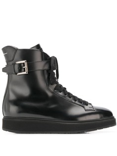 Santoni армейские ботинки с пряжкой