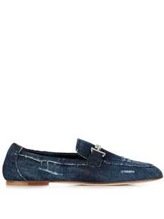 Tods джинсовые лоферы с логотипом Tod`S