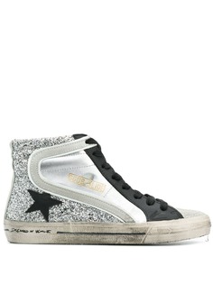 Golden Goose кроссовки Slide с блестками