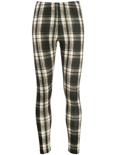 R13 knit effect tartan print leggings
