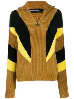 Filles A Papa turtleneck rib-knit panel sweater