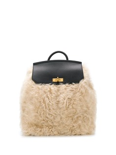 Bally sheepsking panel backpack