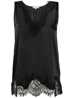 Gold Hawk lace-trimmed top