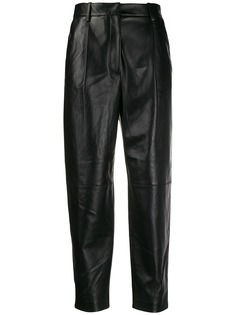 Antonelli leather tapered trousers