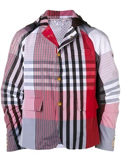 Thom Browne спортивная куртка в клетку с 4 полосками