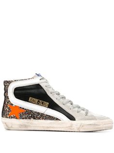 Golden Goose кеды Slide с блестками