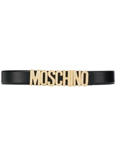 Moschino ремень с декорированной пряжкой-логотипом