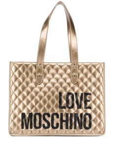 Love Moschino стеганая сумка-тоут с логотипом