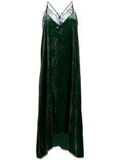 Zadig&Voltaire бархатное платье с кружевом