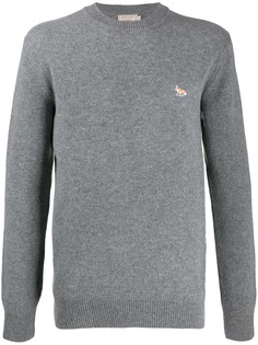 Maison Kitsuné crew neck logo sweater