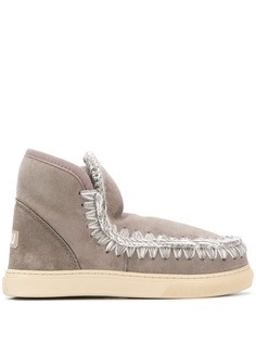 Mou knitted detail snaker boots
