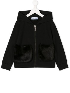 Simonetta faux fur pockets hooded jacket