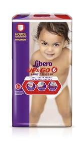 Трусики-подгузники LIBERO Up&amp;Go XL BaRu (6) 13-20 кг, 44 шт.
