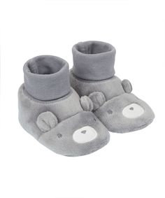 Пинетки-носочки "Мишка", серый Mothercare