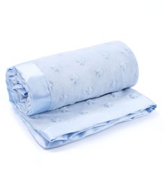Одеяло велюровое с рельефными звездами, синий Mothercare
