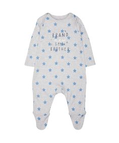 Комбинезон "Маленький братик", серый Mothercare