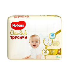Трусики-подгузники Huggies Элит Софт 3 (6-11кг), 25 шт.