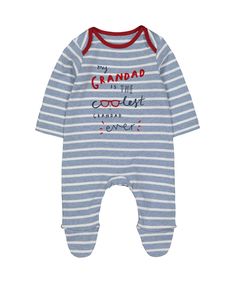 Комбинезон "Мой дедушка лучше всех", серый Mothercare