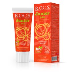 Зубная паста R.O.C.S. Junior, "Фруктовая радуга", 74 гр