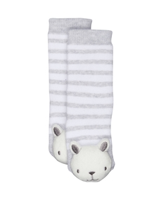 Носки-погремушка "Мишка", серый Mothercare