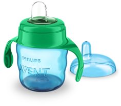 Чашка с носиком и удобными ручками Philips Avent Comfort, от 6 мес., 200 мл, голубой