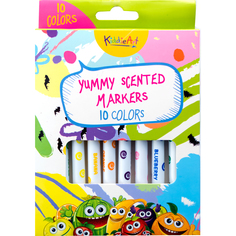 10 цветных ароматизированных фломастеров KiddieArt Multicolor