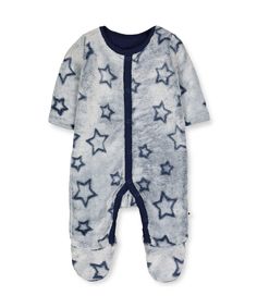 Комбинезон "Звезды" плюшевый, синий Mothercare