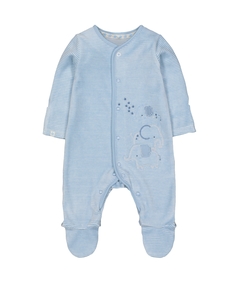 Комбинезон велюровый "Слоненок", голубой Mothercare