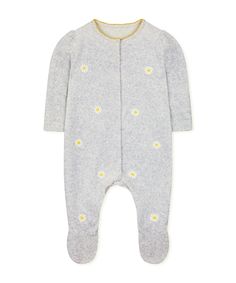 Комбинезон велюровый "Маргаритки", серый Mothercare