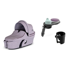 Люлька Stokke XPLORY V6, Brushed Lilac с подстаканником и столиком-подносом