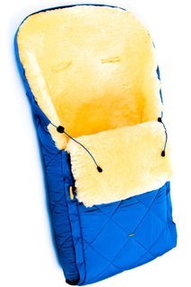 Детский меховой конверт Ramili Classic в коляску, цвет: синий