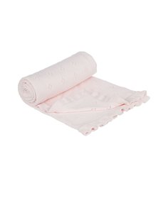 Одеяло ажурной вязки, розовый Mothercare