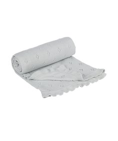 Одеяло ажурной вязки, серый Mothercare