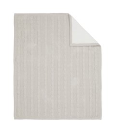 Одеяло вязаное с флисовой изнанкой, бежевый Mothercare