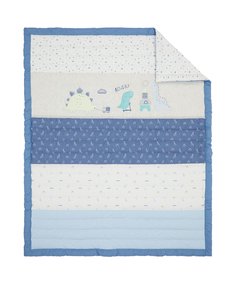 Одеяло стеганое "Динозаврик", 4 тог, синий, серый Mothercare